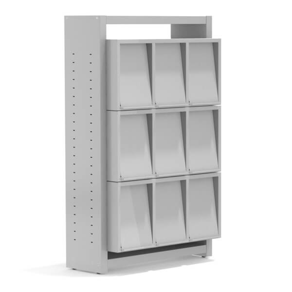 Estante expositora BIBLUS METAL elegante biblioteca