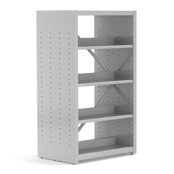 Estante dupla BIBLUS METAL elegante biblioteca