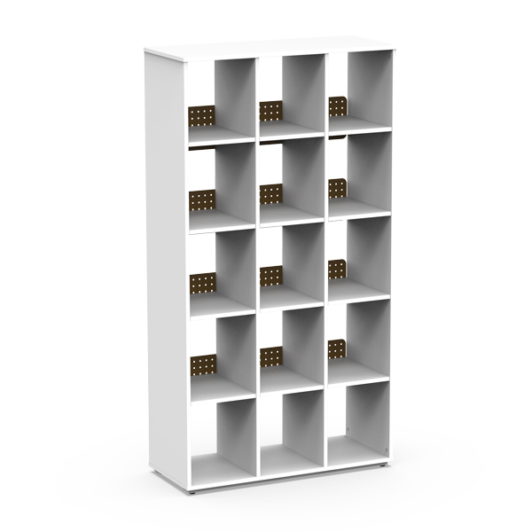 Módulo de Estante BOX Reto com tabuleiros para biblioteca