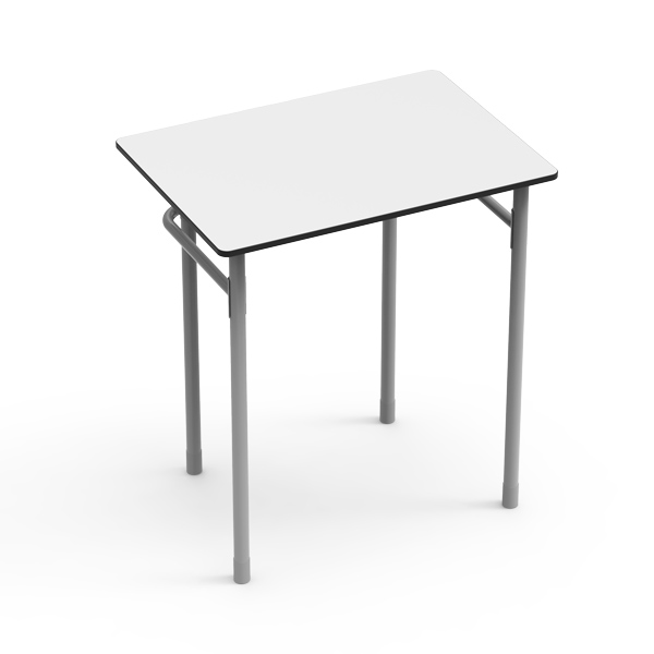 Mesa de sala de aula Desk21 em formato retangular, com estrutura de aço para ambiente escolar