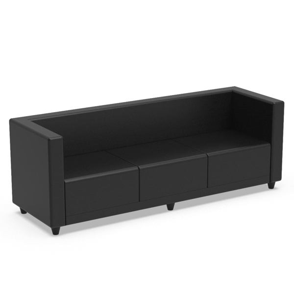 Sofá Triplo QB.3L Preto